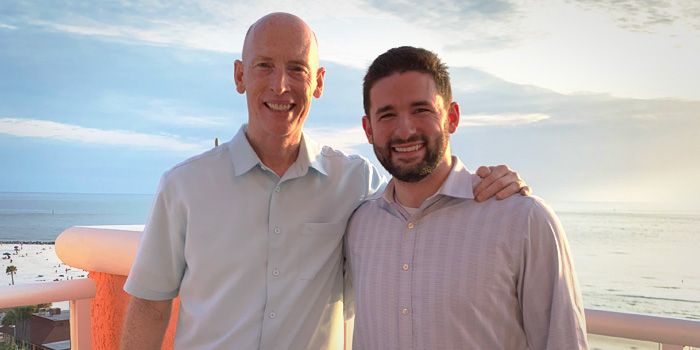 Zach Daniels with President Pat Farrell